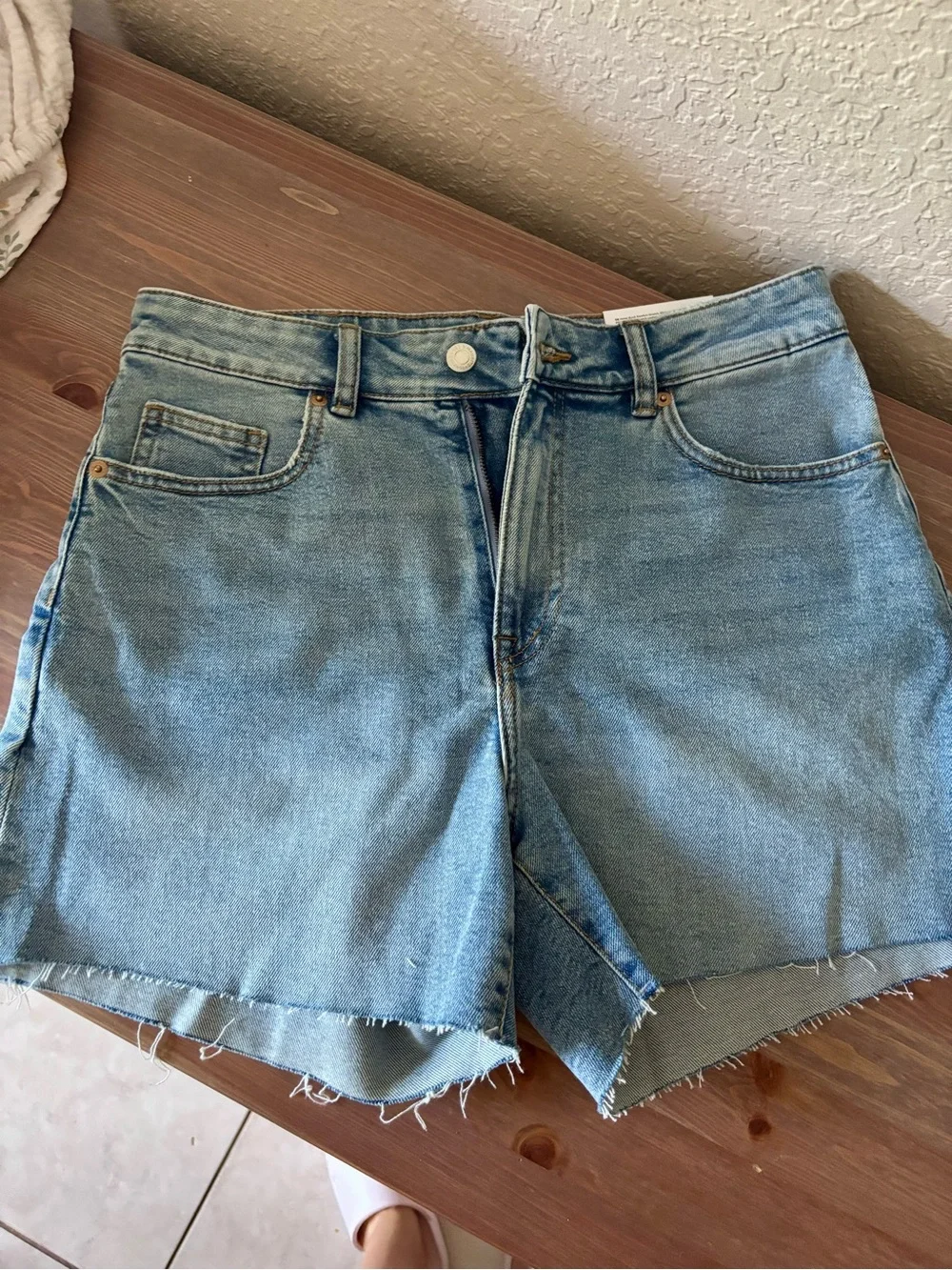 H&M Light Blue Denim Cutoff Shorts